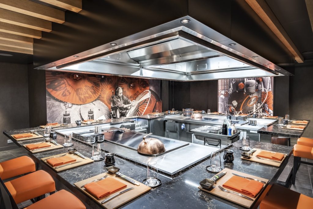 Kaito Teppanyaki cruise line specialty restaurant on MSC Seashore