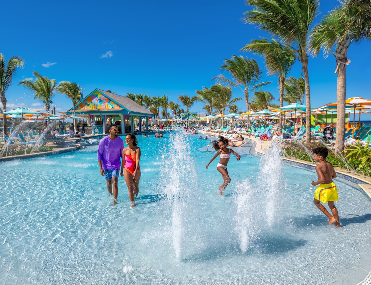 Royal Beach Club Paradise Island family at Shallow End pool Chill Beach Nassau Bahamas