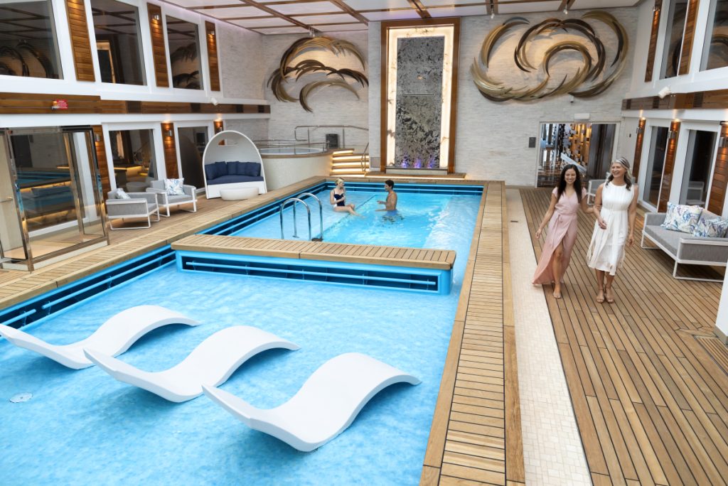 The Haven by Norwegian courtyard pool deck luxury cruise experience