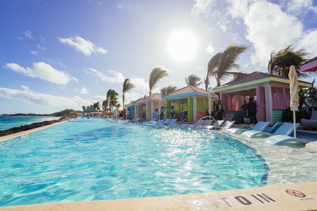 Royal Beach Club Paradise Island Chill Beach pool cabanas Nassau Bahamas Royal Caribbean