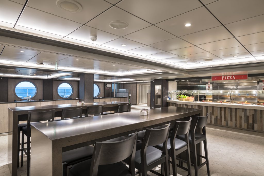 MSC cruise ship buffet pizza station
