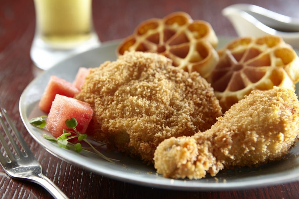 O'Sheehan's late night cruise ship dining chicken and waffles
