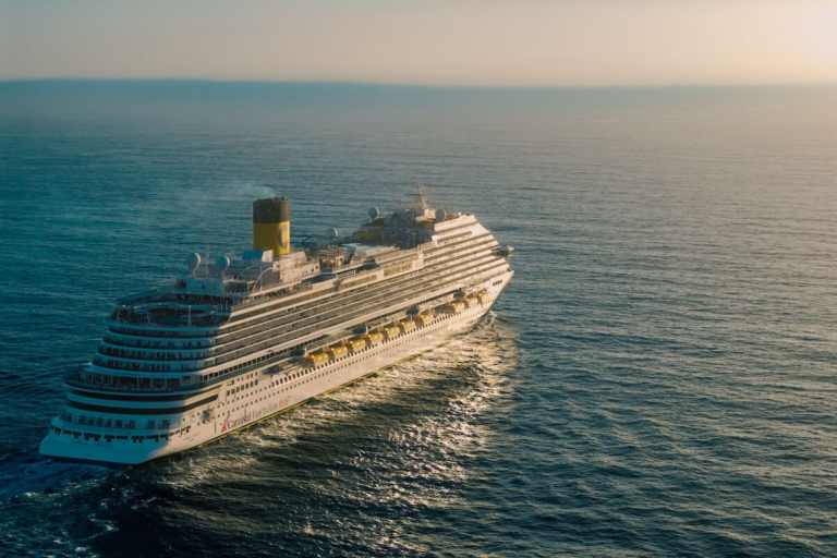 Cruise ship sailing the open ocean at sunset, 90 day cruise checklist